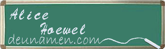 Alice Hoewel Visitenkarte